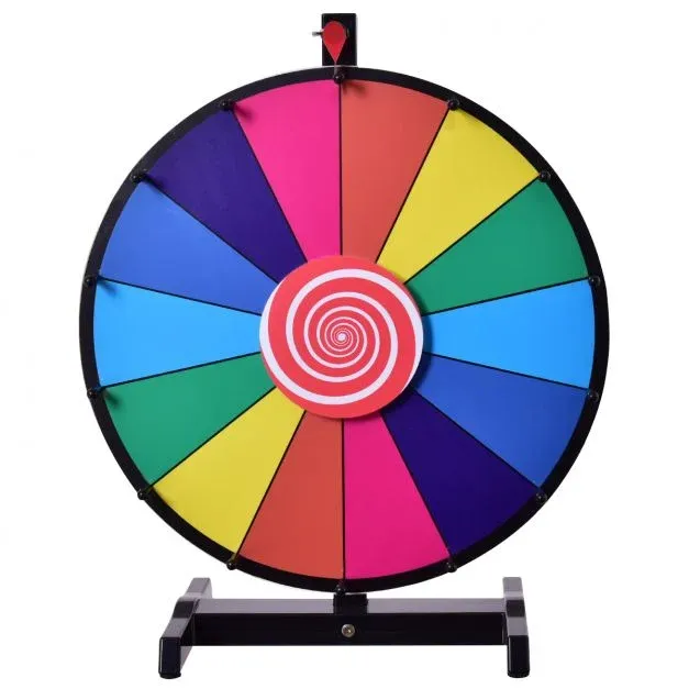 18" Glücksrad-Spiel für Lotterie Verlosungen Strandspiele Tombola