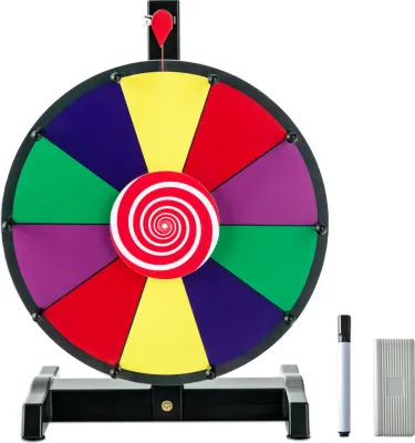 12" Glücksrad zum Drehen für Lotterie, Party, Tombola, Jahrmarkt