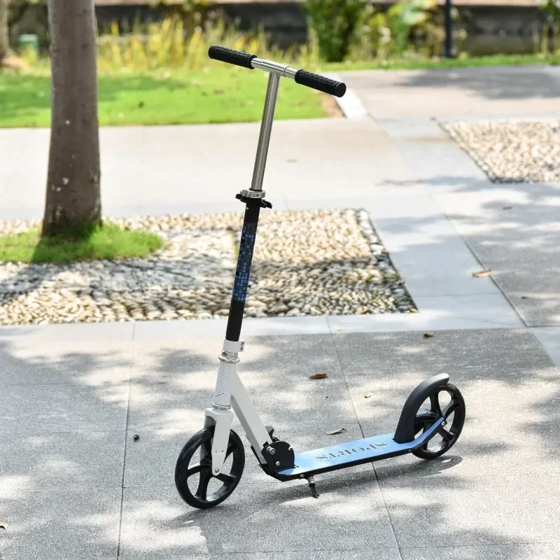 Tretroller Scooter Kinder Cityroller Kickboard faltbar Alu Weiss