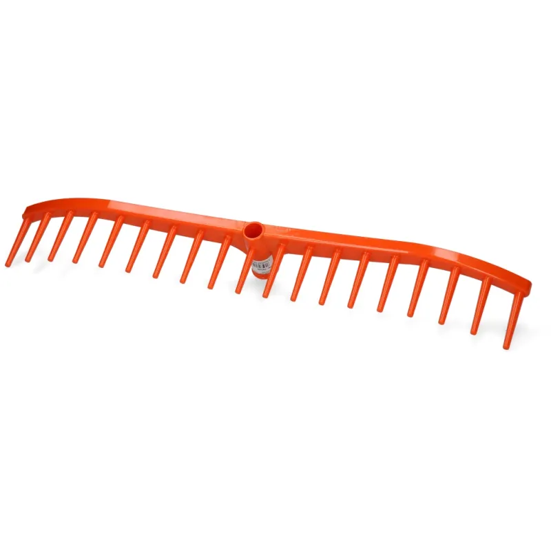 Laub - Garten- und Rasenrechen - 60 CM - Handrechen - Grasrechen - 19 Zähne - Rot