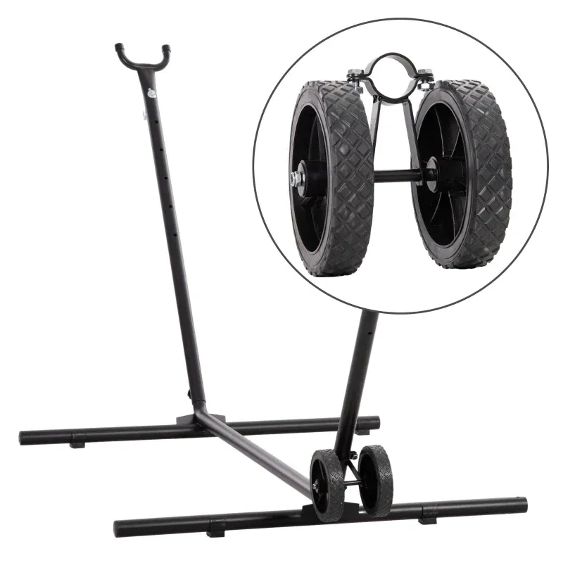 Rad-Kit für Hängemattenständer, 20 cm x 18 cm x 18 cm, Schwarz