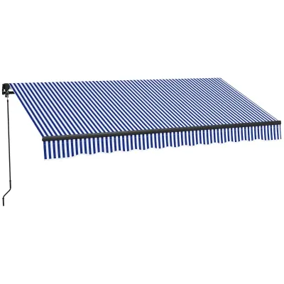 Sonnenstore Markise Terrassenmarkise, inkl. Handkurbel, wetterbeständig, 247 cm x 295 cm, Blau + Weiss