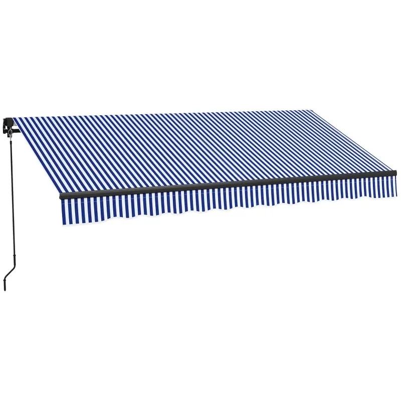 Sonnenstore Markise Terrassenmarkise, inkl. Handkurbel, wetterbeständig, 247 cm x 295 cm, Blau + Weiss