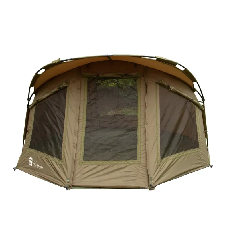 Karpfenzelt Bivvy 2‑Mann Angelzelt – wasserdicht 10.000HH, 210D Oxford, 150x300x305cm