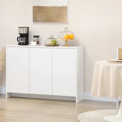 Sideboard mit 3 Schrankfächern, weiss