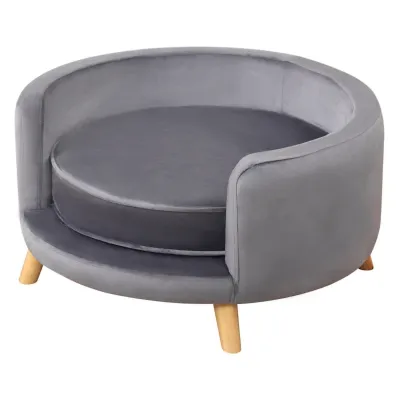 Hundesofa / Katzensofa bis 10 kg, grau, 68 x 68 x 35cm