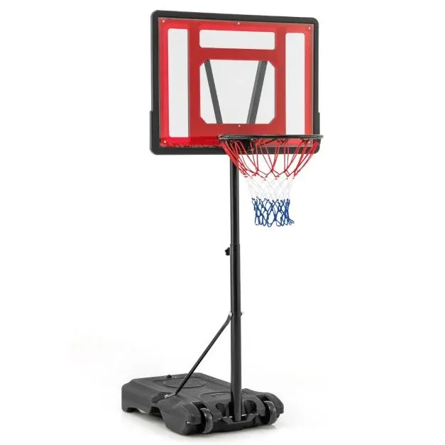 Pool Basketballkorb outdoor Basketballständer 115-135 cm höhenverstellbar Rot
