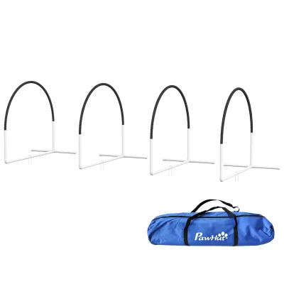 Agility-Set Hunde 4-tlg. – Training, Tragetasche, Weiss/Schwarz Agility-Set Hunde 4-tlg. – Training, Tragetasche, Weiss/Schwarz