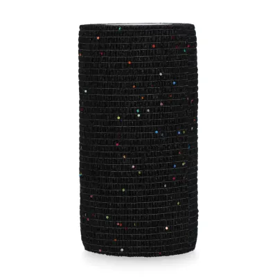 12 Stück - Animal Glitter Bandage Pro – 5 cm oder 10 cm – Schwarz – Selbstklebend - Elastisch