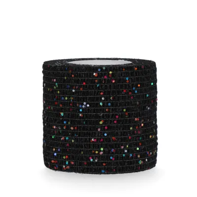 12 Stück - Animal Glitter Bandage Pro – 5 cm oder 10 cm – Schwarz – Selbstklebend - Elastisch