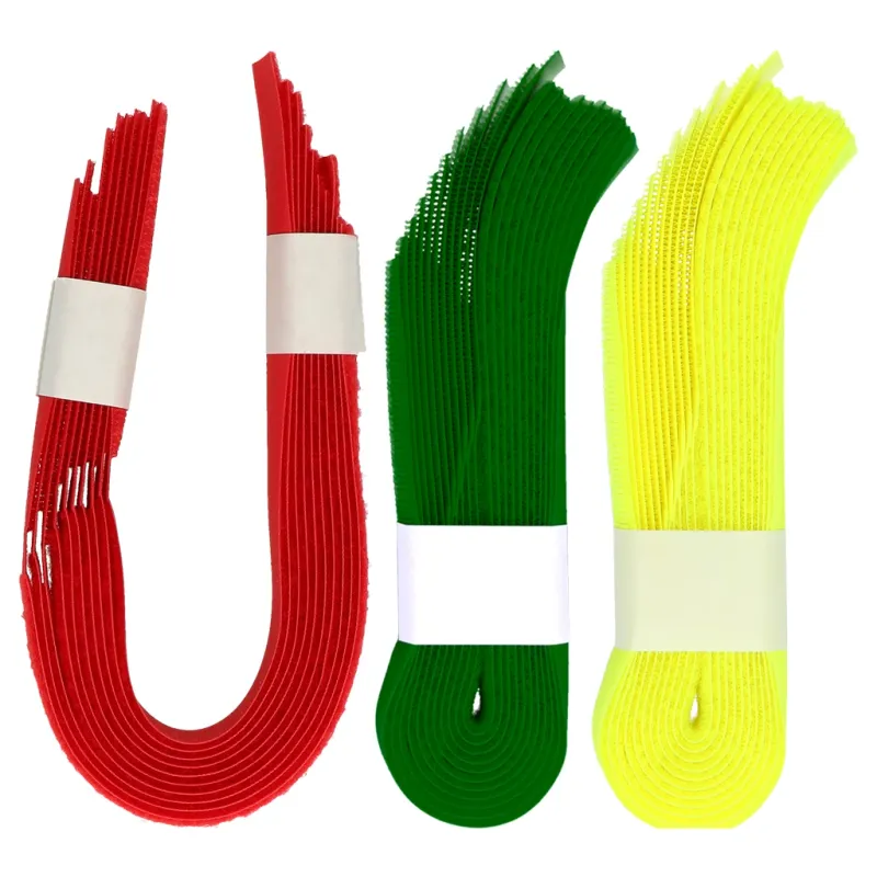 Markierungsband mit Klettverschluss – Gelb, Grün, Rot – 10 Stück