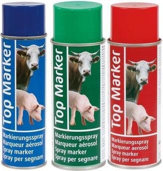 Viehzeichenspray / Markierungsspray – 200 ml – Grün, Blau, Rot