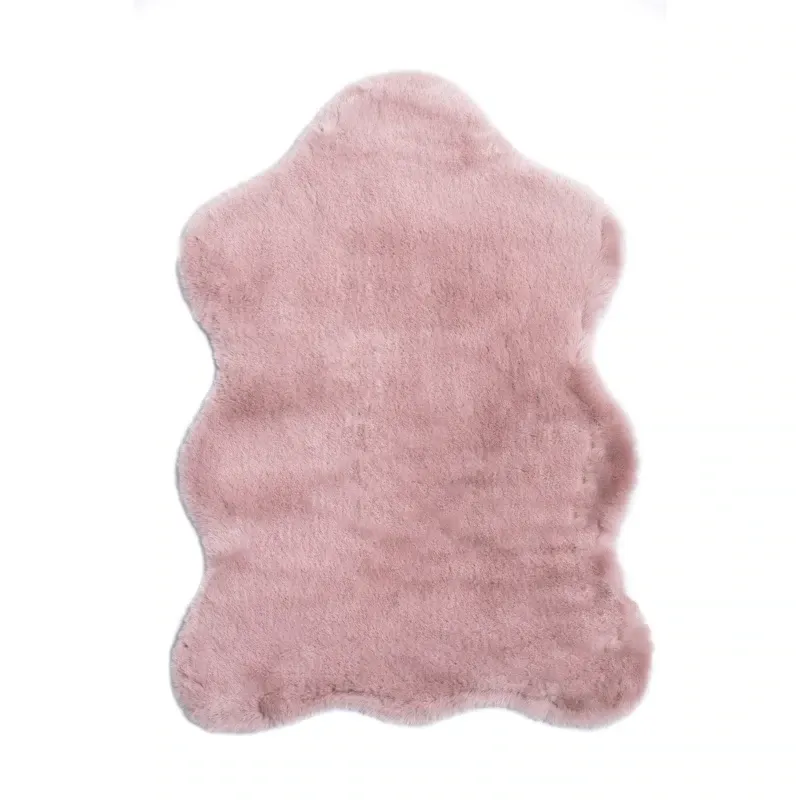 Teppich Kunstfell Hochflor Altrosa 80 x 55 x 3 cm