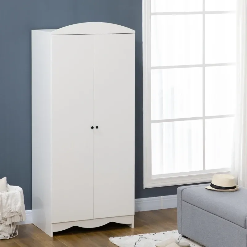 Kleiderschrank, 1 Kleiderstange, 2 Regalböden, Weiss