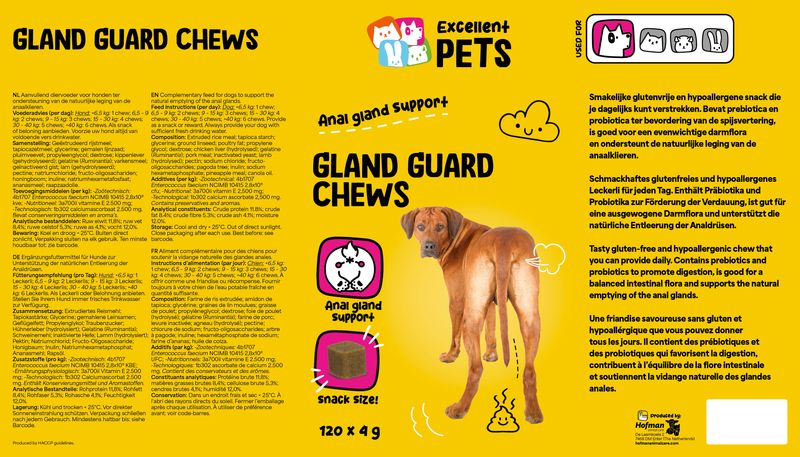Excellent Pets Gland Guard Soft Chews – 120 Treats – Analdrüsen & Verdauung