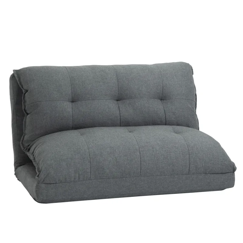 Bodensofa, Bodensessel, Gästebett, Leinenoptik, 100 x 71 x 54 cm, Grau Bodensofa, Bodensessel, Gästebett, Leinenoptik, 100 x 71 x 54 cm, Grau