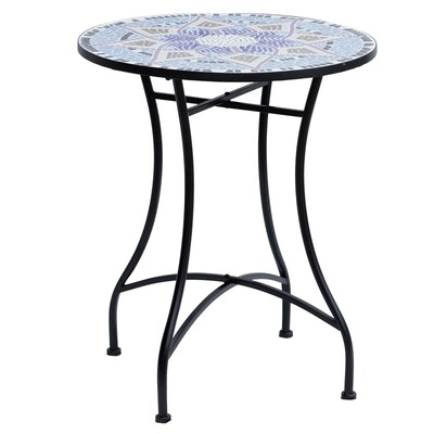 Gartentisch Balkontisch Mosaiktisch Seviertisch rund Ø60 x H71 cm