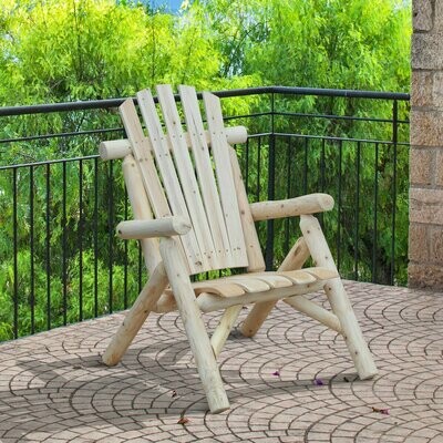 Adirondack Gartenstuhl mit Armlehne Tannenholz Natur 83 x 68 x 101 cm