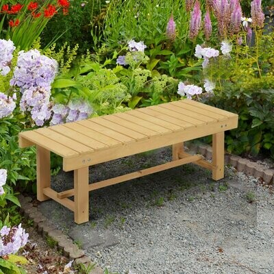 Gartenbank 2-Sitzer Sitzbank Holzbank Natur