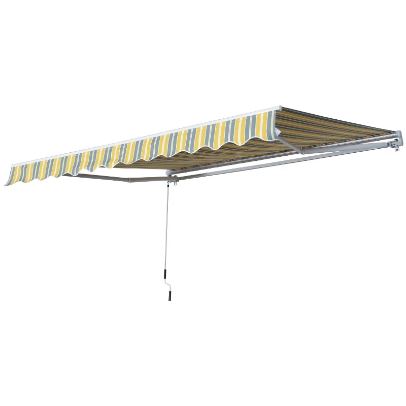 Sonnenstore Markise Gelenkarmmarkise Sonnenschutz Gelb+Grau 2,95 x 2,5m Sonnenstore Markise Gelenkarmmarkise Sonnenschutz Gelb+Grau 2,95 x 2,5m