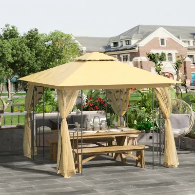 Luxus Pavillon 3x3 m Gartenpavillon Partyzelt Festzelt Gartenzelt Pagode