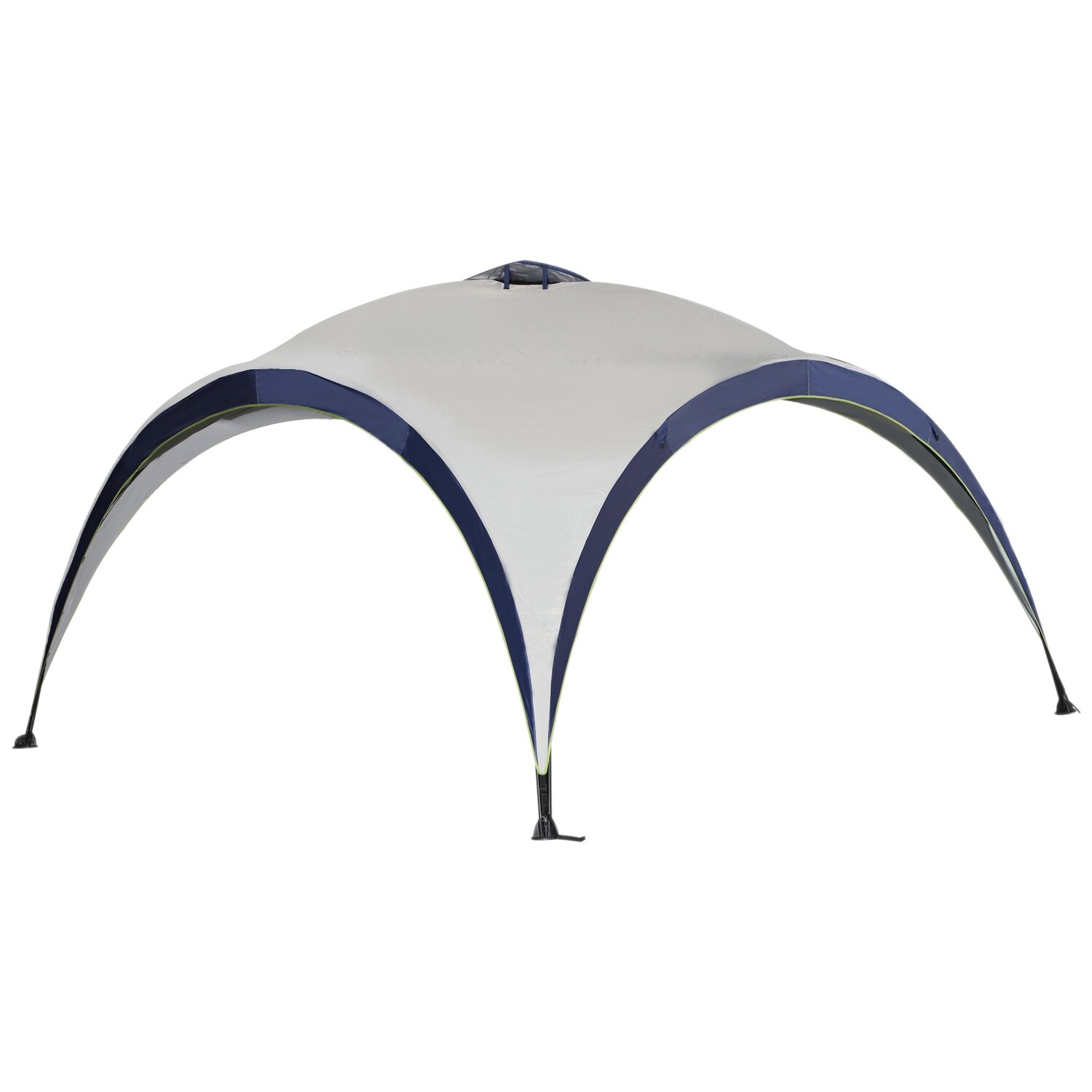 Garten Pavillon Pergola Partyzelt Sonnenschutz wetterfest Polyester Cremeweiss + Blau 4 x 4 x 2,5 m