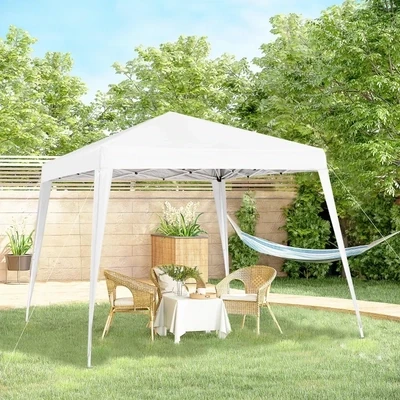 Faltpavillon 3x3m Pavillon Faltzelt Partyzelt Gartenzelt Popup Weiss