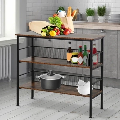 Standregal Küchenregal Industrial Style Aktenregal Braun