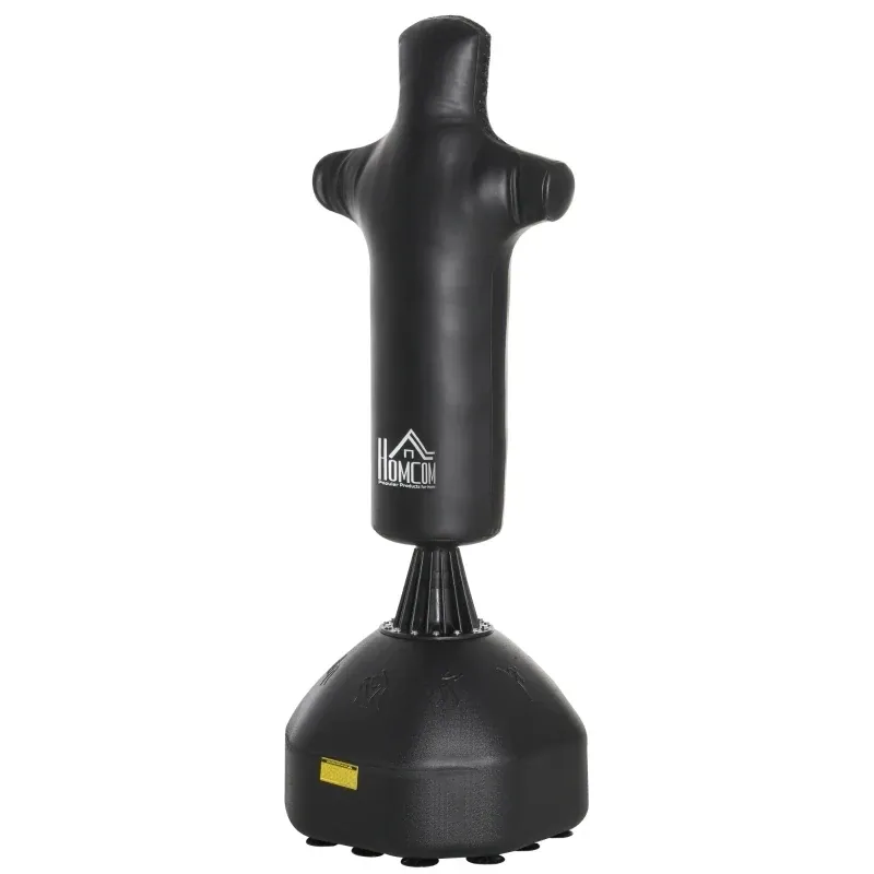 Standboxsack Boxdummy Boxsäule Boxtraining Stahl PU-Kunstleder Schwarz Standboxsack Boxdummy Boxsäule Boxtraining Stahl PU-Kunstleder Schwarz
