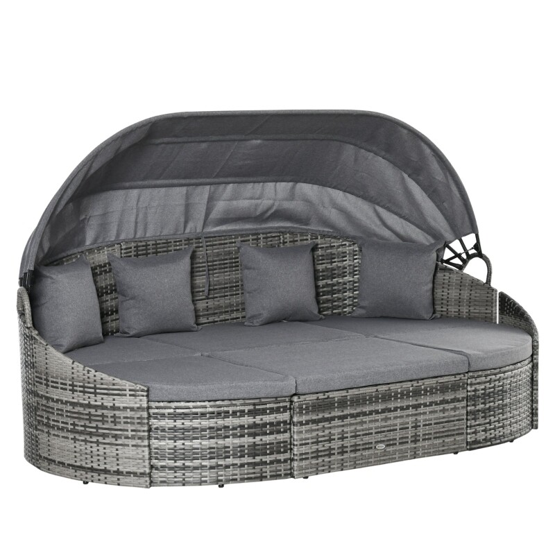 Rattan Lounge Sonneninsel 4-teilig