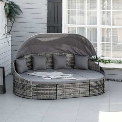 Rattan Lounge Sonneninsel 4-teilig