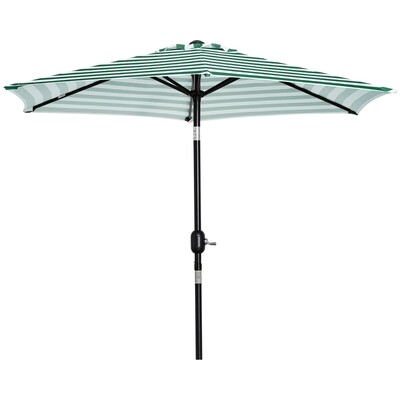 Sonnenschirm Gartenschirm Terrassenschirm grün-weiss Ø227 x 225 cm