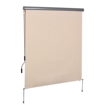 Senkrechtmarkise 160 × 250 cm Balkonmarkise Vertikalmarkise Windschutz Seitenrollo Weiss