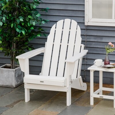 Adirondack Gartenstuhl faltbar Gartensessel Weiss