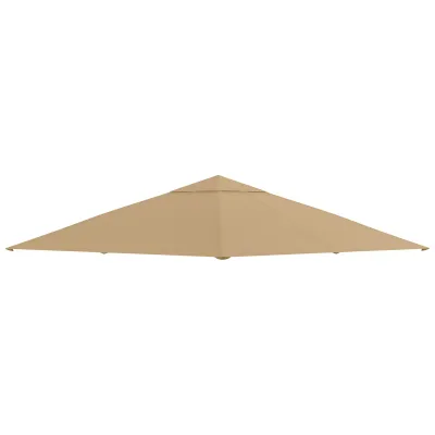 Pavillondach, Ersatzdach für Pavillon, Beige, 2,98 x 2,95 m Pavillondach, Ersatzdach für Pavillon, Beige, 2,98 x 2,95 m