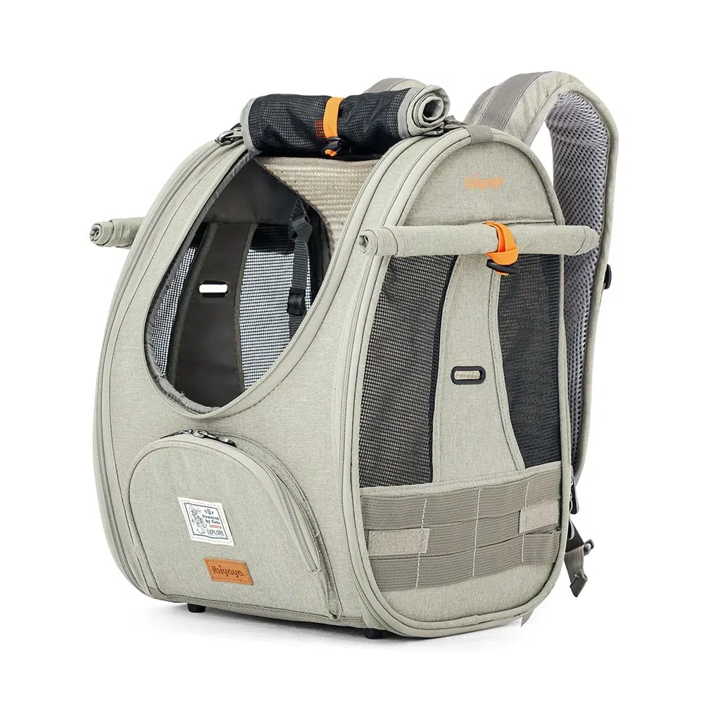 Ibiyaya Adventure Cat Carrier Katzen-Rucksack mit Fenster, bis 9kg