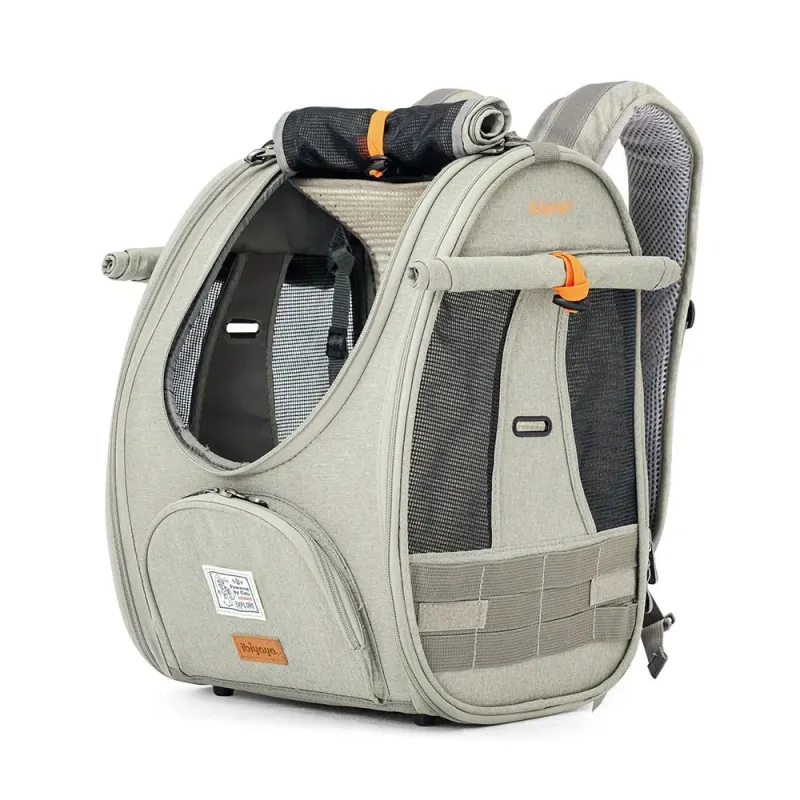 Ibiyaya Adventure Cat Carrier Katzen-Rucksack mit Fenster, bis 9kg