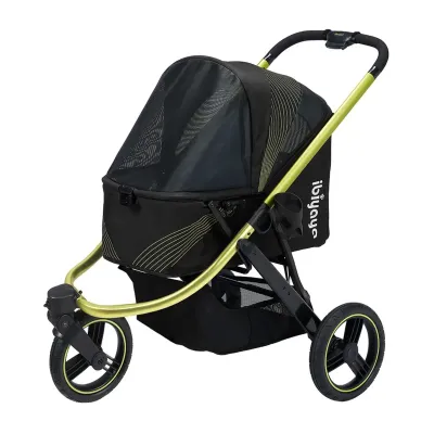Ibiyaya Hundebuggy, Pet Stroller, Hundewagen "The Beast Jogging", Jet Black