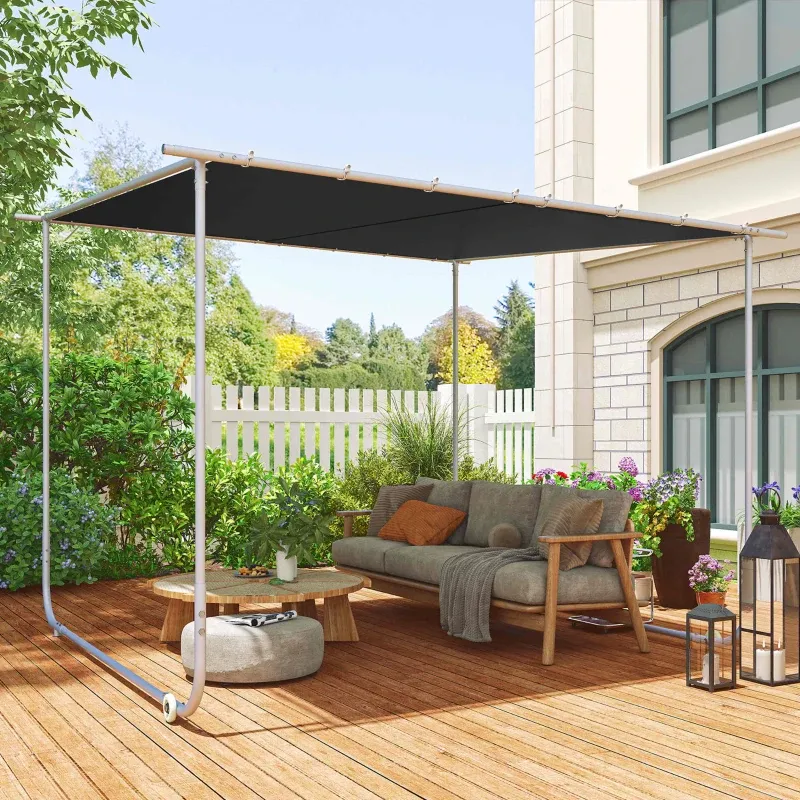 Mobiler Pavillon, mit Rädern, inklusive Sandsäcke, Metallrahmen, 3x3m, Grau