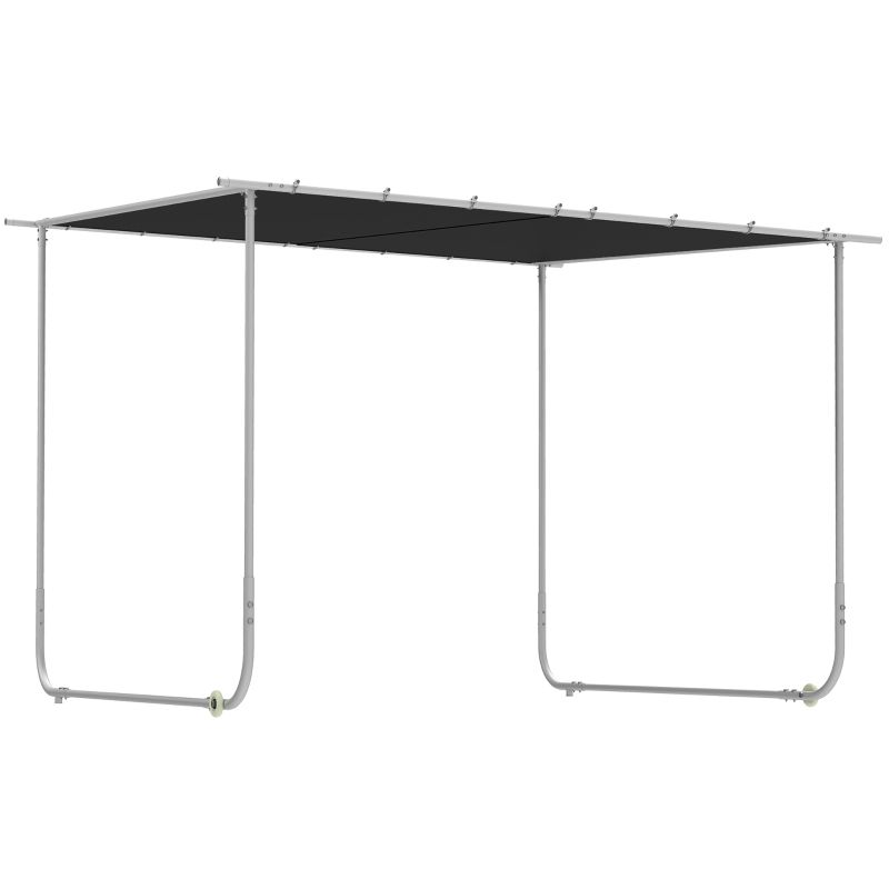 Mobiler Pavillon, mit Rädern, inklusive Sandsäcke, Metallrahmen, 3x3m, Grau
