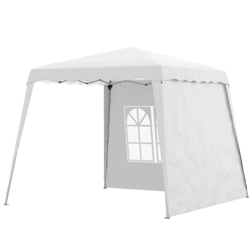Pop Up Pavillion Faltpavillion, inkl. Fenstern, wetterbeständig, 240 x 240 x 250 cm, Weiss