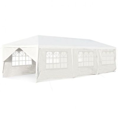 Gartenpavillon 3x9m Festzelt Gartenzelt UV-Schutz Zelt weiss Gartenpavillon 3x9m Festzelt Gartenzelt UV-Schutz Zelt weiss