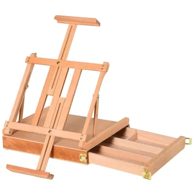 Staffelei Atelierstaffelei Winkelverstellbar Faltbar mit Schublade Staffelei Atelierstaffelei Winkelverstellbar Faltbar mit Schublade