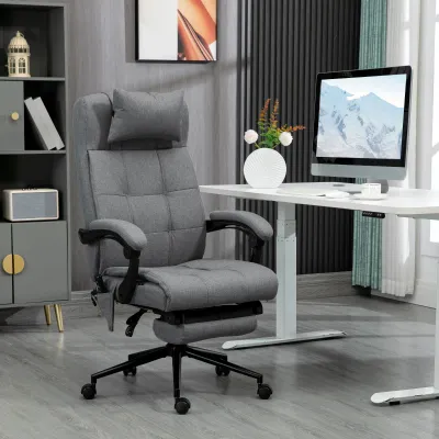 Bürostuhl mit Massagefunktion, ergonomisch, 66x76x112-120cm, Grau