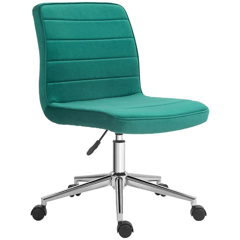 Bürostuhl Office-Stuhl Schreibtischstuhl, höhenverstellbar, Samtoptik, Grün Bürostuhl Office-Stuhl Schreibtischstuhl, höhenverstellbar, Samtoptik, Grün