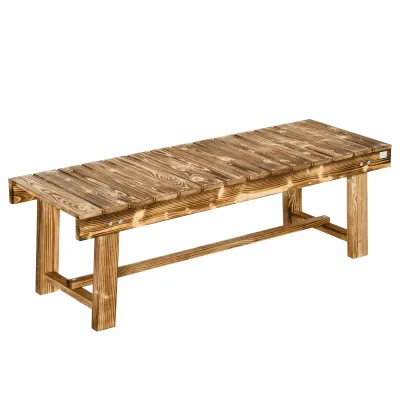 Gartenbank, Sitzbank, für 2 Personen, rustikal, 110 x 38 x 35 cm, Dunkelbraun Gartenbank, Sitzbank, für 2 Personen, rustikal, 110 x 38 x 35 cm, Dunkelbraun