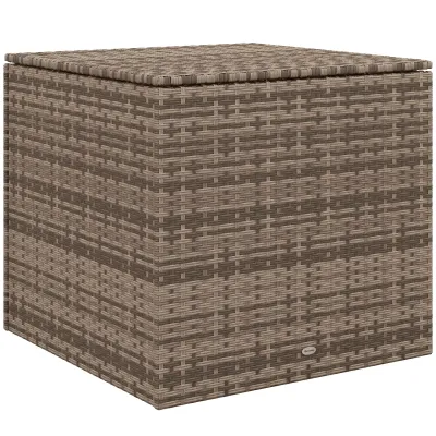 Rattan-Auflagenbox, Stoff-Innenauskleidung, leichtes Öffnen/Schliessen Rattan-Auflagenbox, Stoff-Innenauskleidung, leichtes Öffnen/Schliessen