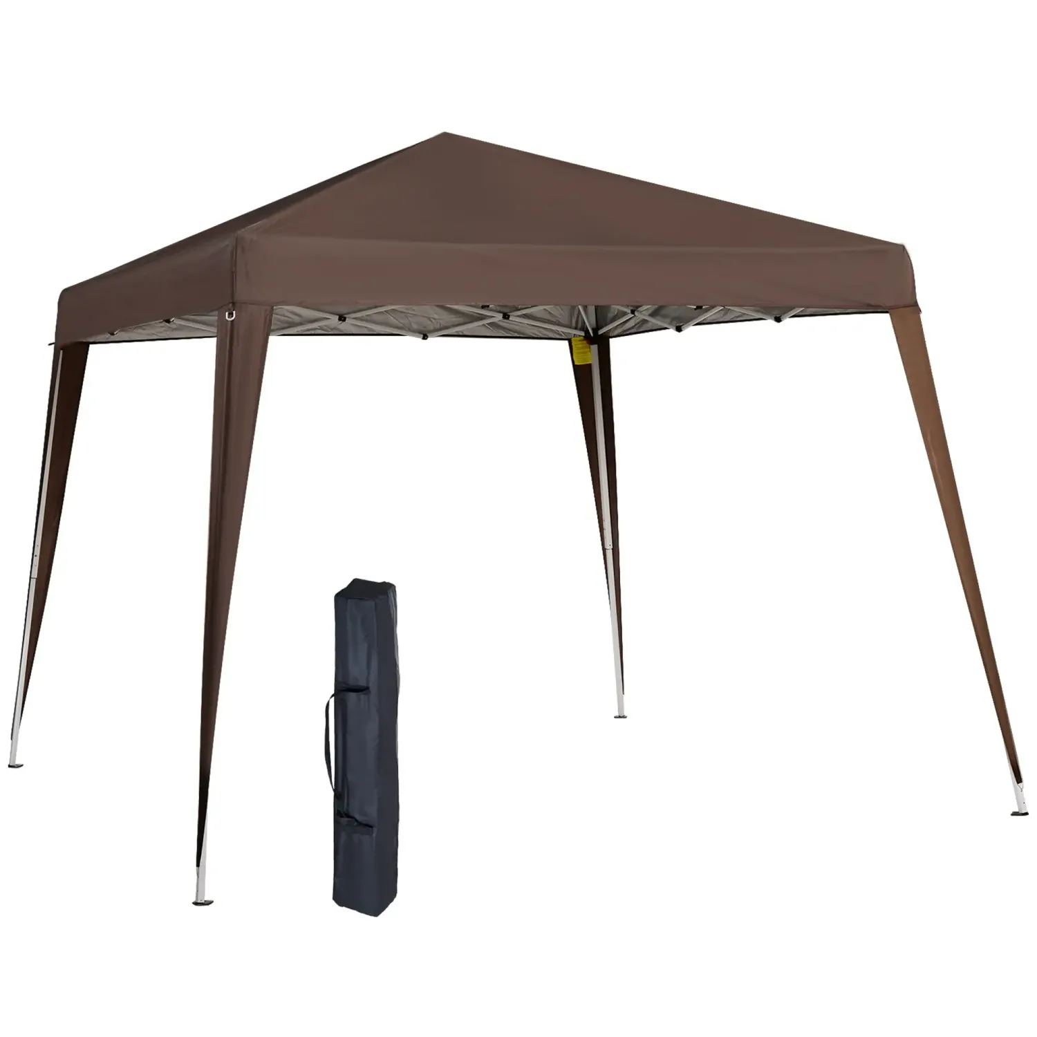 Gartenpavillon Pop-up Faltbar 2,4 x 2,4 m mit Tragetasche, Schokoladenbraun