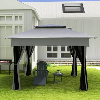 Pop-Up Gartenpavillon faltbar wasserdichter Anti-UV Moskitonetze + Transporttasche