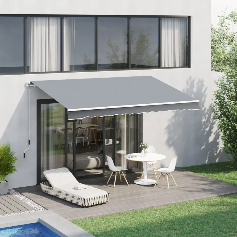 Sonnenstore Aluminium Polyester wasserdicht 3m x 2,5m Grau